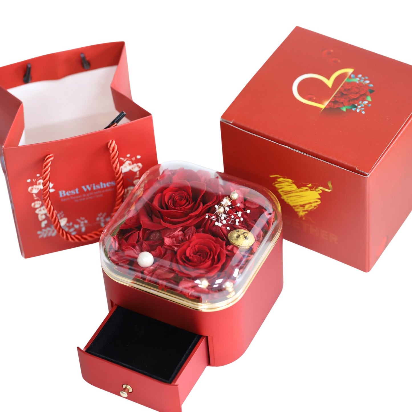 Preserved Flowers Jewelry Box