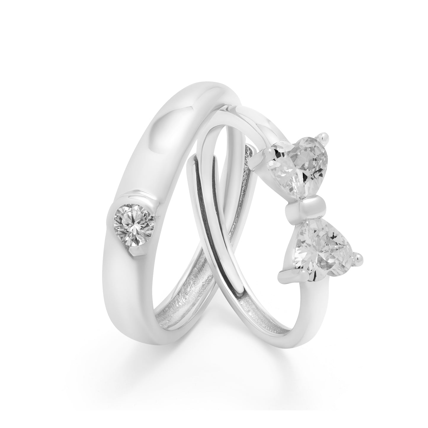 Bow Of Love - Couple Rings