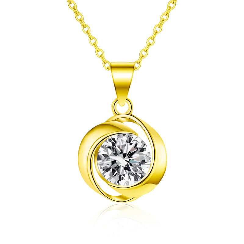 Solitaire Halo Pendant