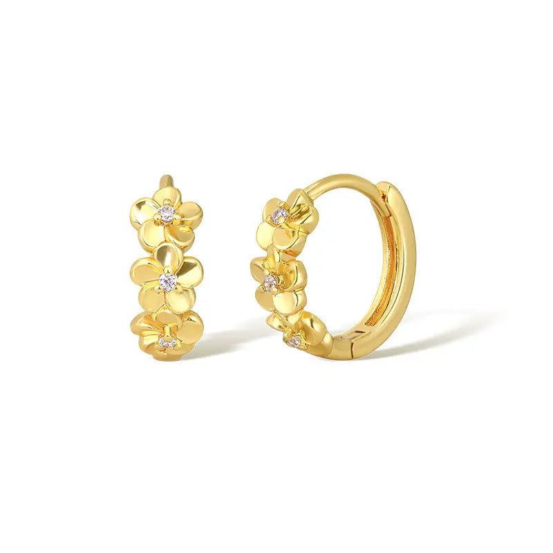 Floral Hoop Earrings