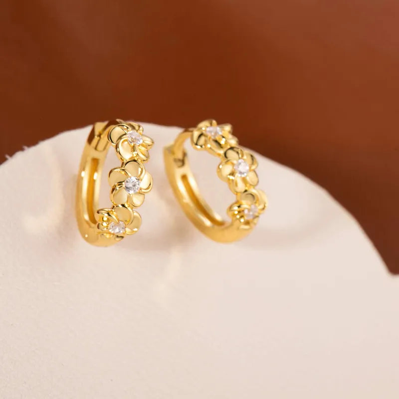 Floral Hoop Earrings