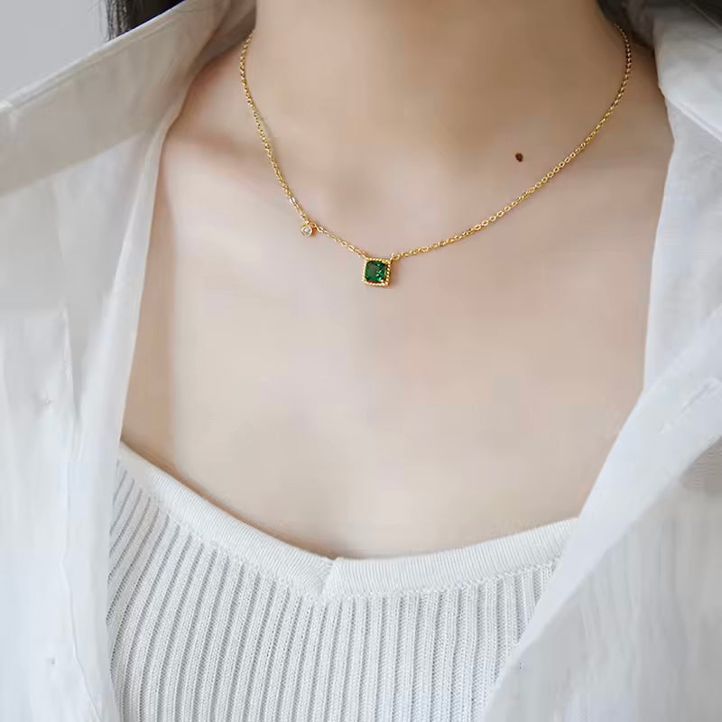 Emerald Charm Pendant