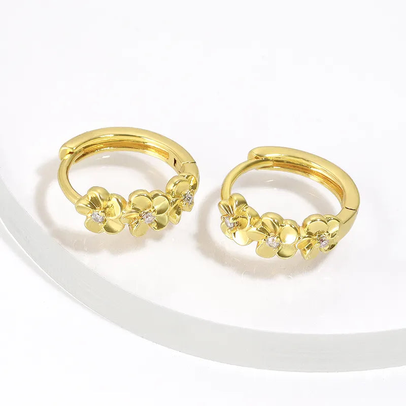 Floral Hoop Earrings