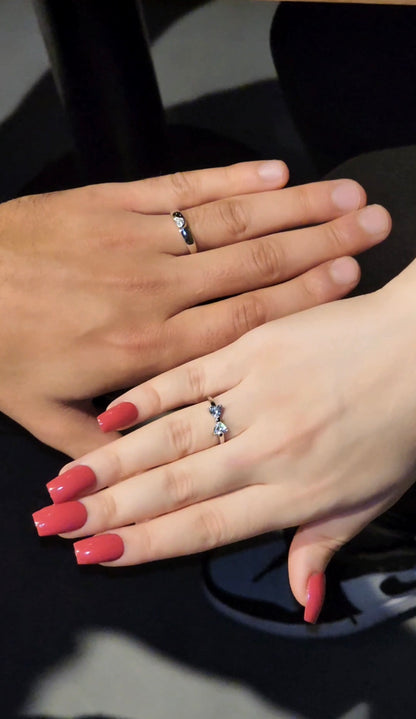 Bow of Love Couple Rings