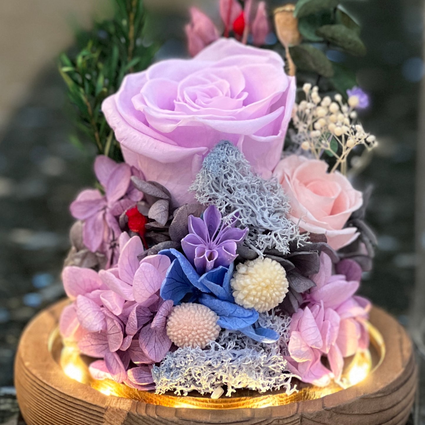 Forever Flowers Dome - Purple